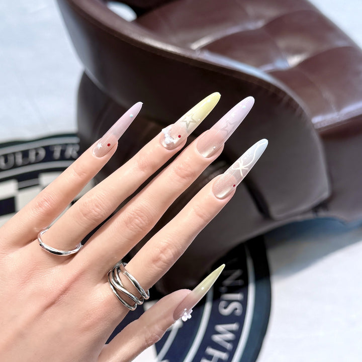 Decorative Stiletto Nail Tips Kalsten
