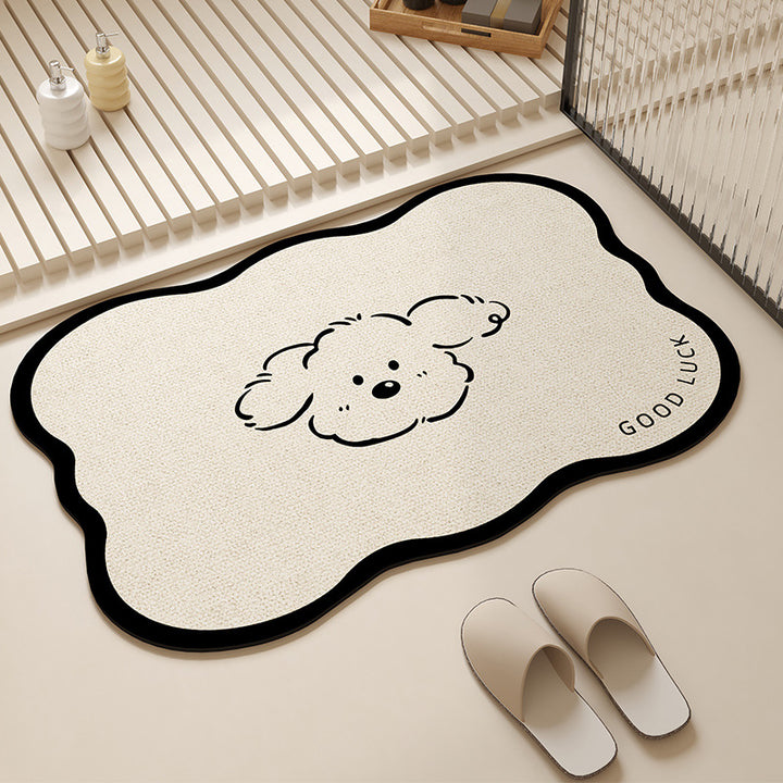 Playful Pet-Themed Absorbent Mat Kalsten