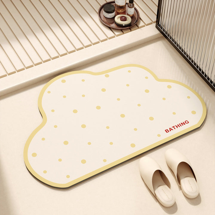 Playful dog-themed bath mat