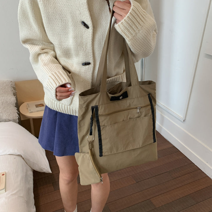 Multi-Pocket Casual Shoulder Bag