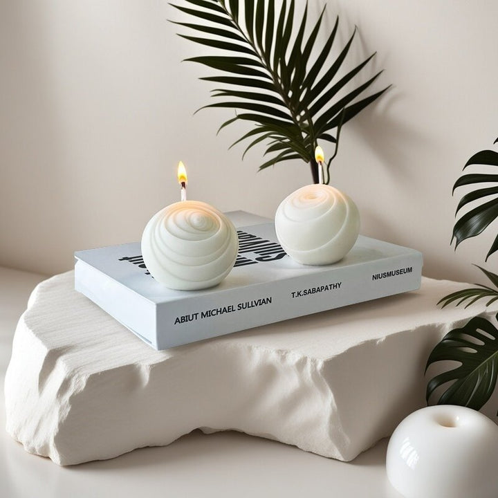 Sculptural Spiral Candle