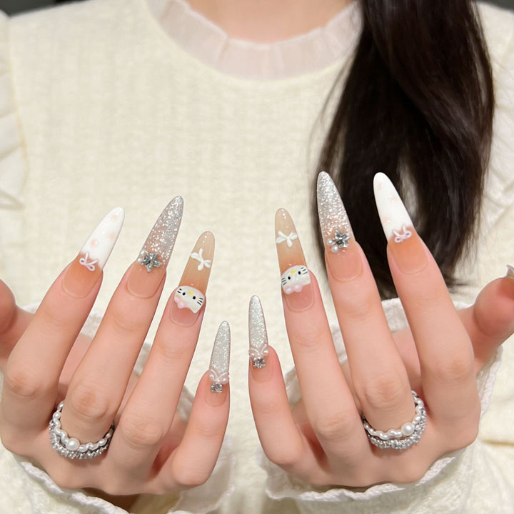 Decorative Premium Press-On Nail Extensions Kalsten