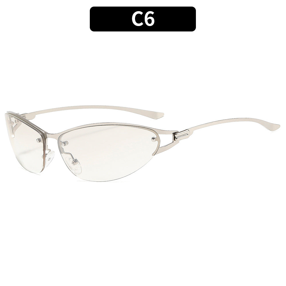 Angular Oversized Shield Sunglasses