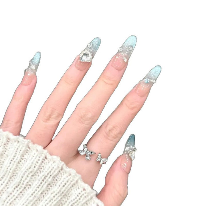 Artificial nails with modern glitter design Kalsten
