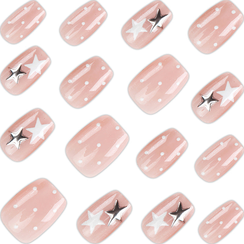 Star-Embellished Gel Nail Art Kalsten