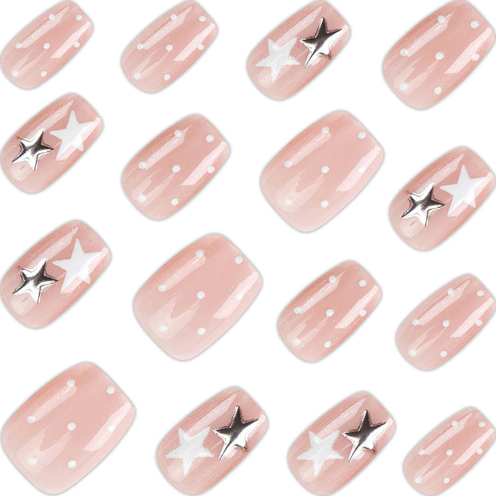 Star-Embellished Gel Nail Art Kalsten