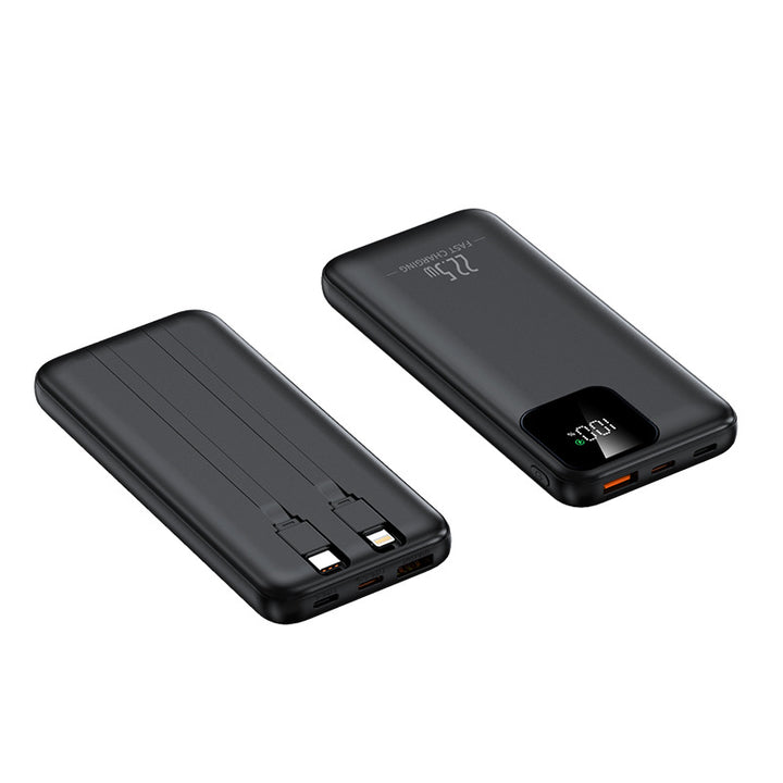 Power bank with integrated charging cables and digital charging display Kalsten