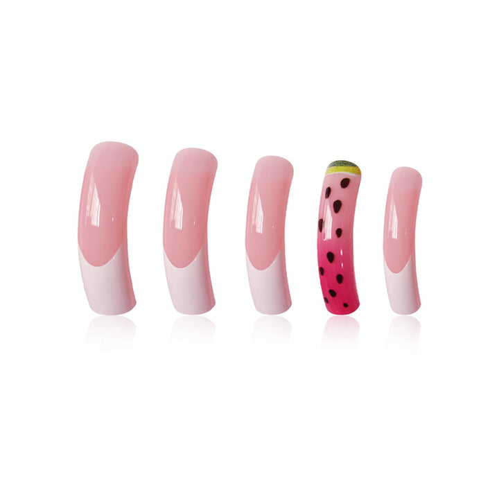 Playful Watermelon Themed Press-On Nail Art Kalsten