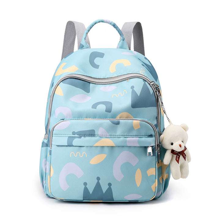 Backpack with Botanical Print and Multifunctional Compartments Kalsten