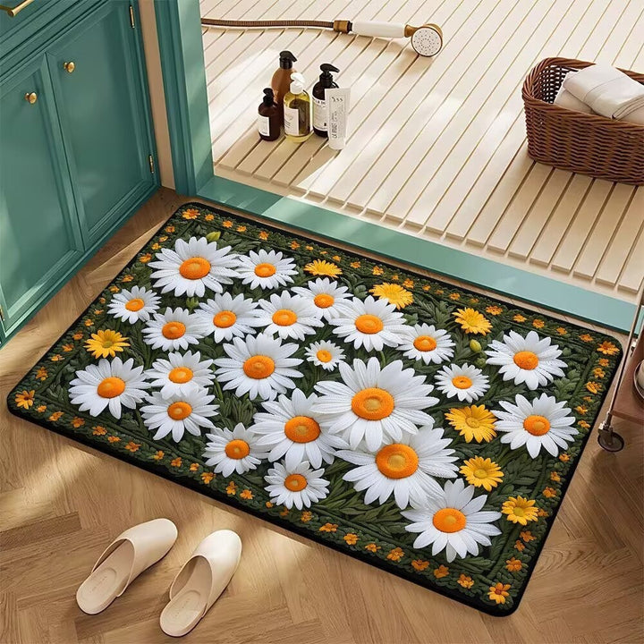 Floral Patterned Bath Mat Kalsten