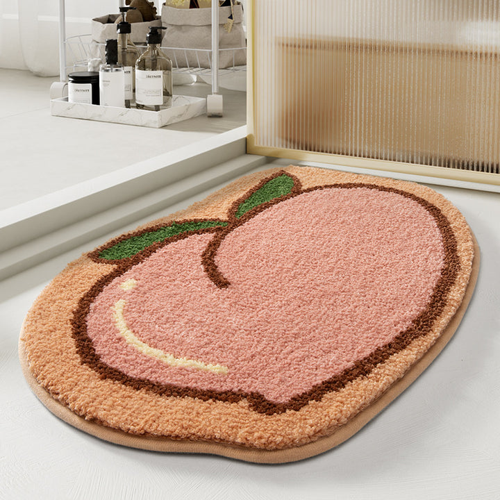 Decorative Peach Shaped Bath Mat Kalsten