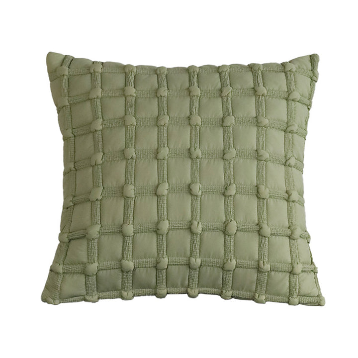 Square decorative cushion cover with textured chenille surface and concealed zipper Kalsten