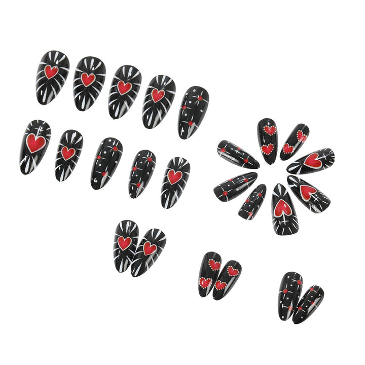 Creative heart design press-on nails Kalsten