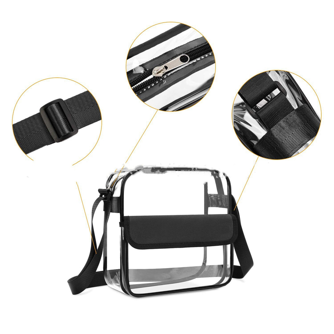 Transparent Shoulder Bag with Practical Flap Kalsten