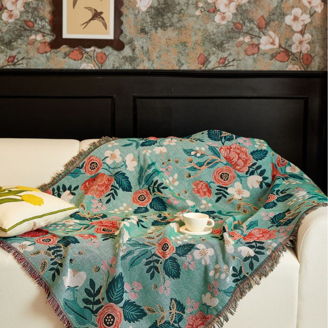 Floral Patterned Throw Blanket