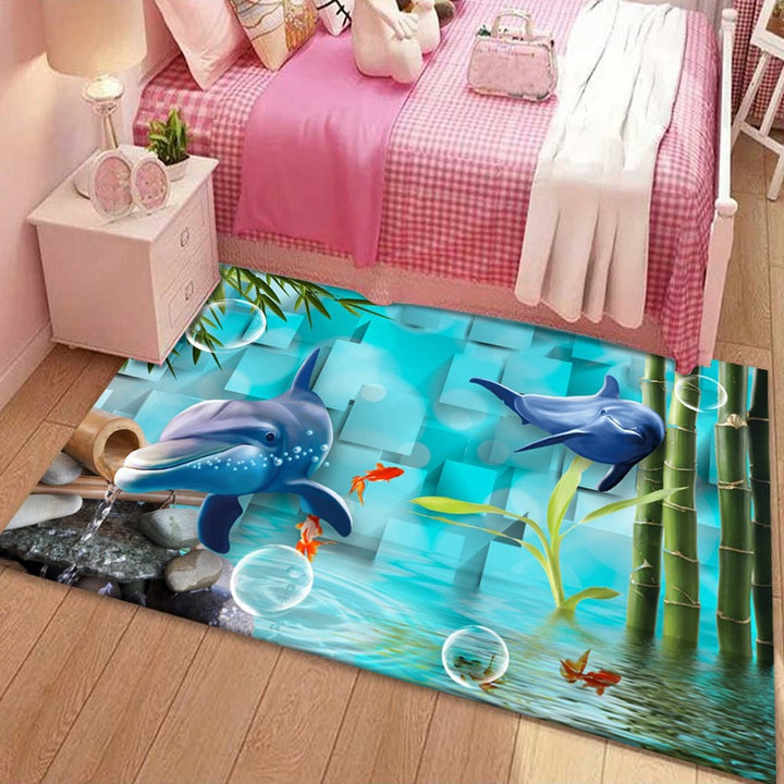Coral Reef Ocean Scene Rug