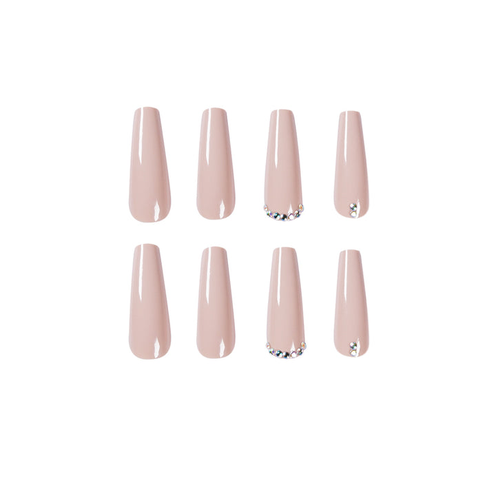 Elegant fake nails with glitter accents Kalsten
