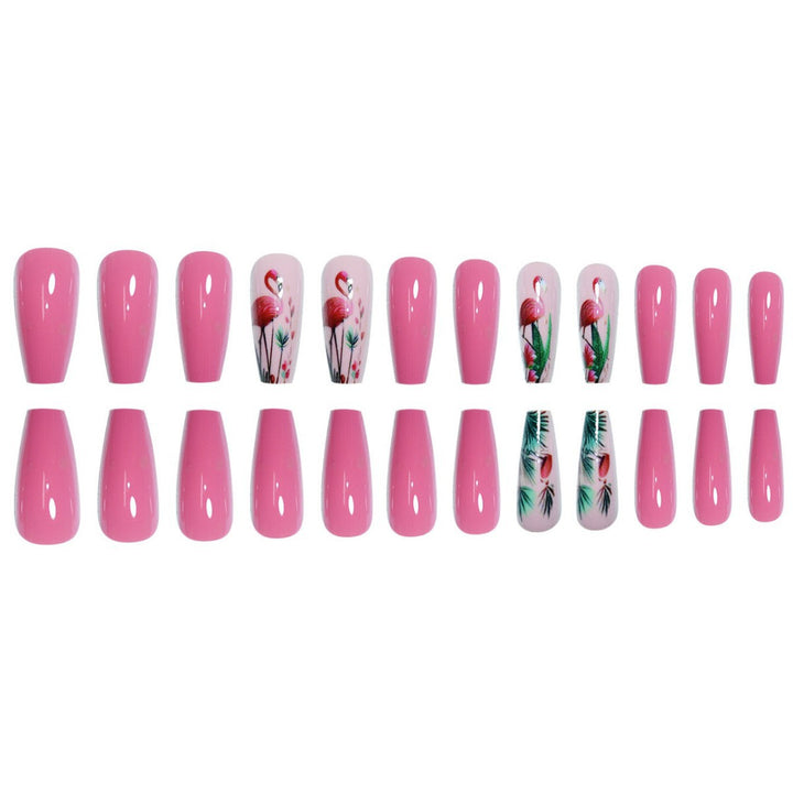 Floral Flamingo Press-On Nail Extensions Kalsten