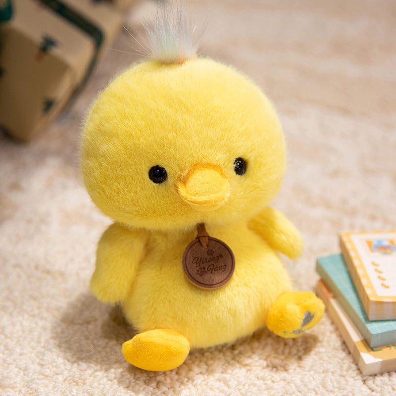 Plush Sitting Piglet Comforter Toy with Embroidered Paw Charm and Pendant Kalsten