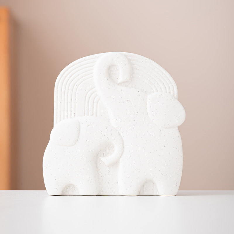 Artistic Elephant-Shaped Decorative Sculpture