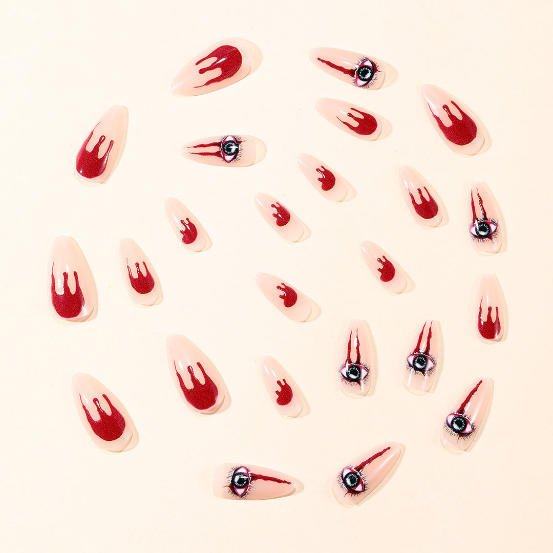 Horror Eye-Inspired Stiletto Nail Art Extensions Kalsten