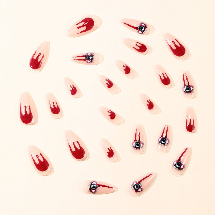 Horror Eye-Inspired Stiletto Nail Art Extensions Kalsten