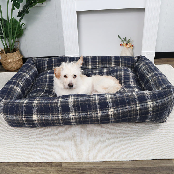 Plaid Orthopedic dog bed