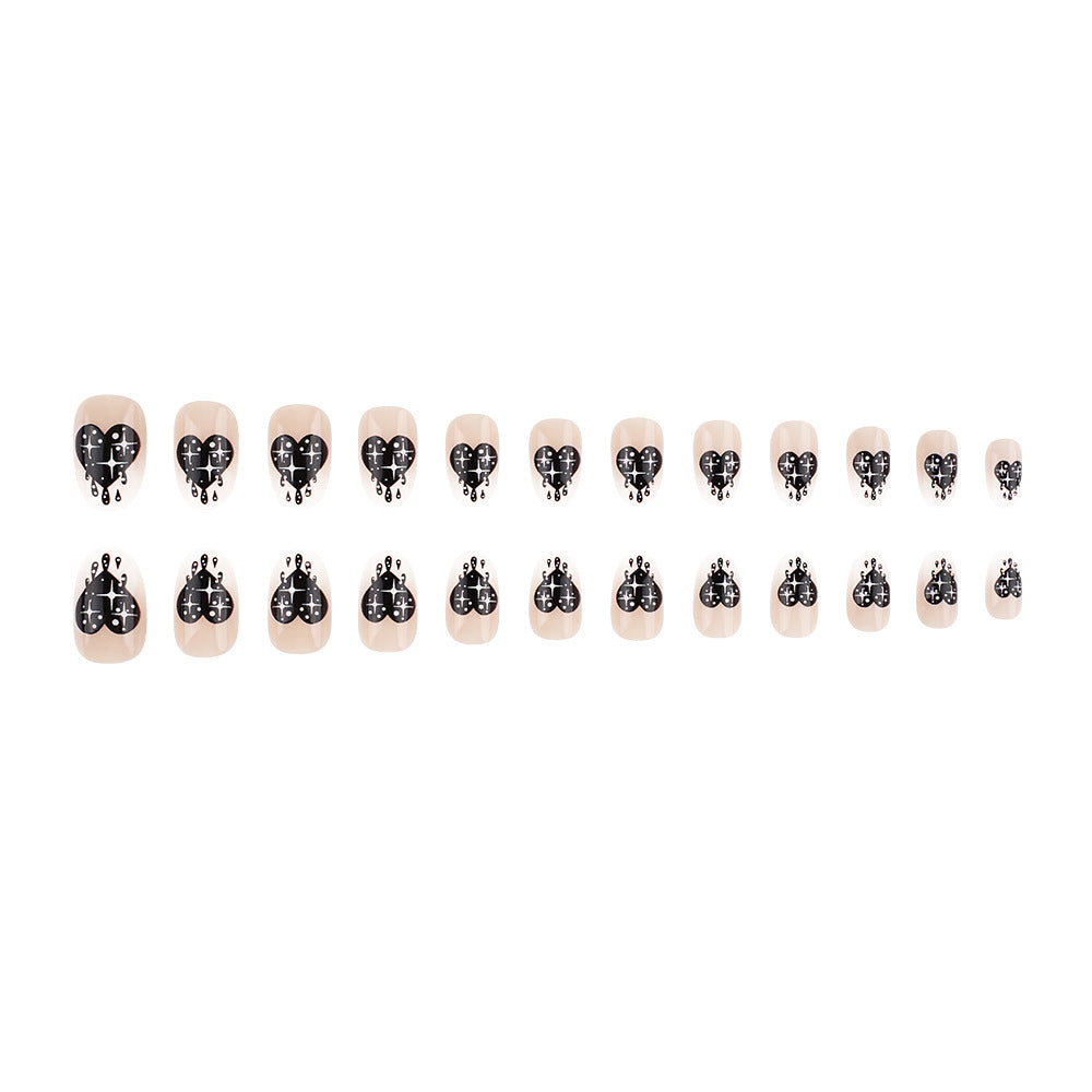 Artistic Heart-Design Press-On Nails Kalsten