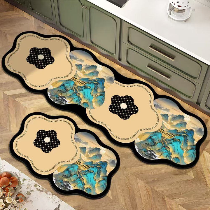 Decorative Floral Kitchen Mat