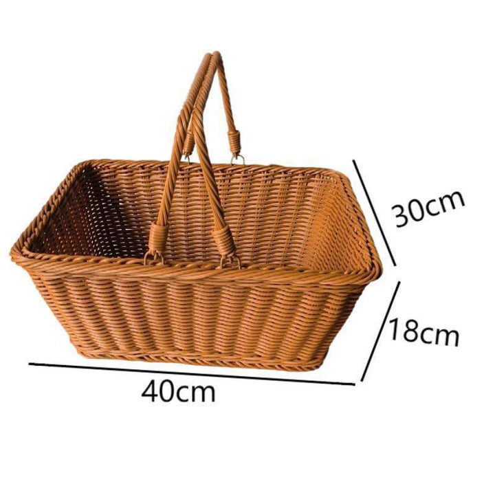 Handwoven Round Wicker Storage Basket Kalsten