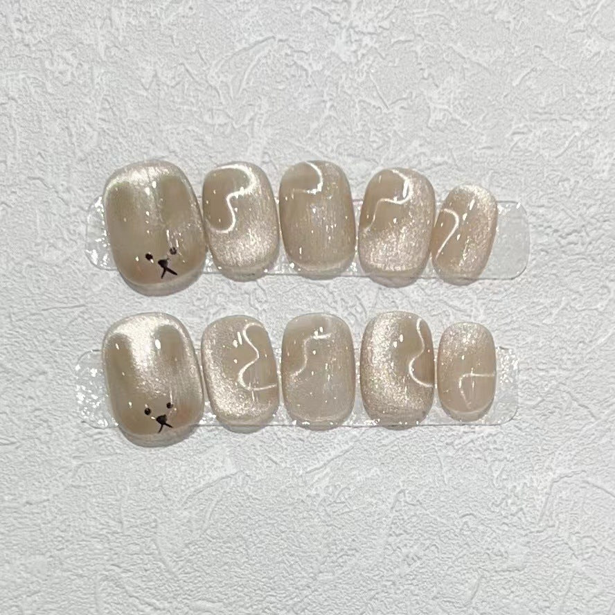Playful Animal-Themed Press-On Nail Set Kalsten