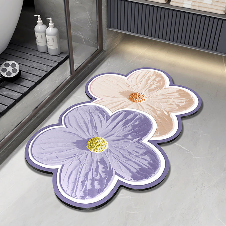 Floral Shaped Bath Mat Kalsten