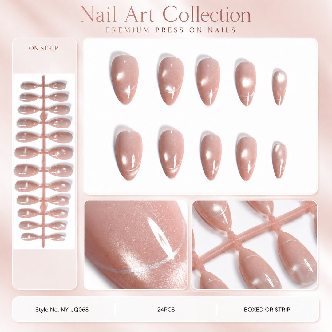 Premium Press-On Nails with Metallic Shine Kalsten