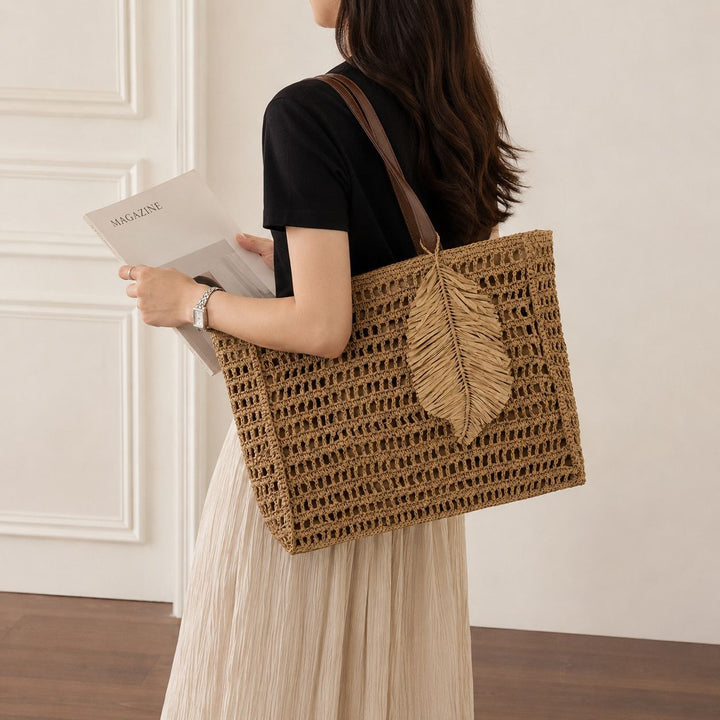 Handcrafted Beach Bag Made from Natural Materials Kalsten
