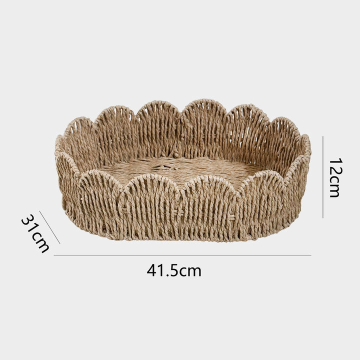 Decorative storage basket with wave edge Kalsten