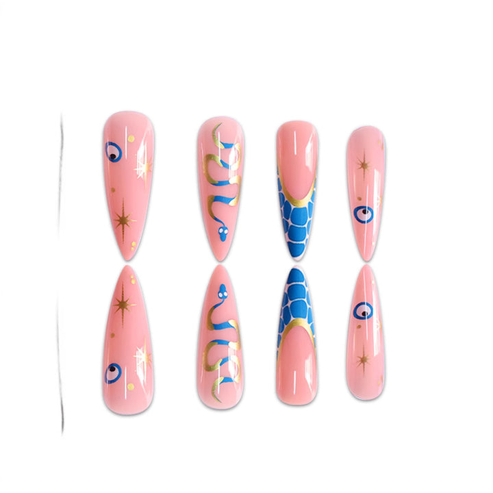 Fantasy-Themed Stiletto Press-On Nail Art Kalsten