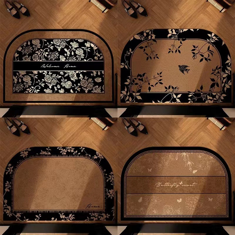 Decorative Floral Entry Mat for Home Entrances