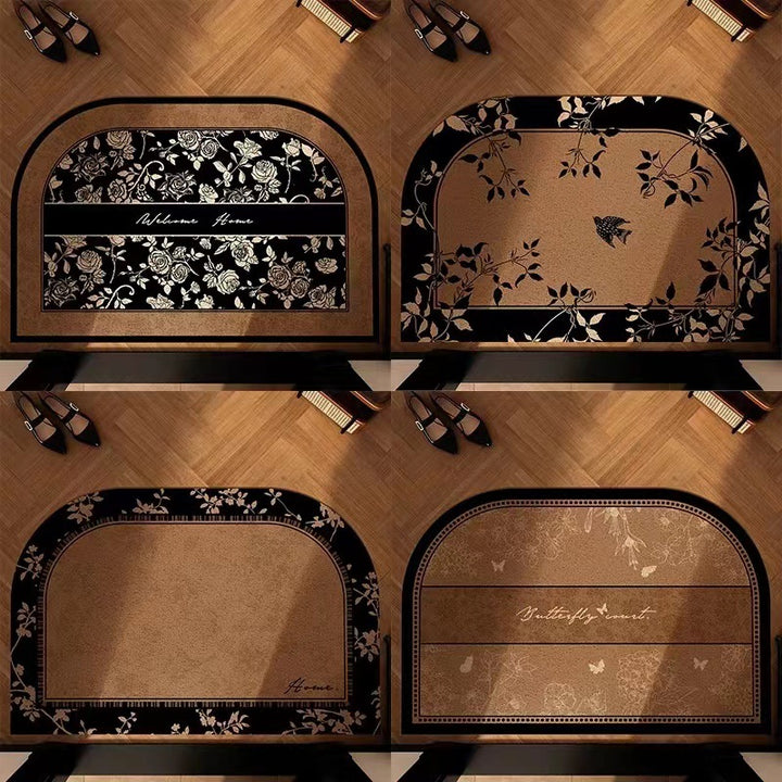 Decorative Floral Entry Mat for Home Entrances