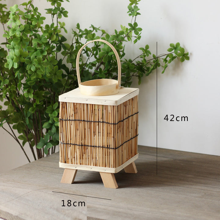 Stylish lantern made of natural materials Kalsten