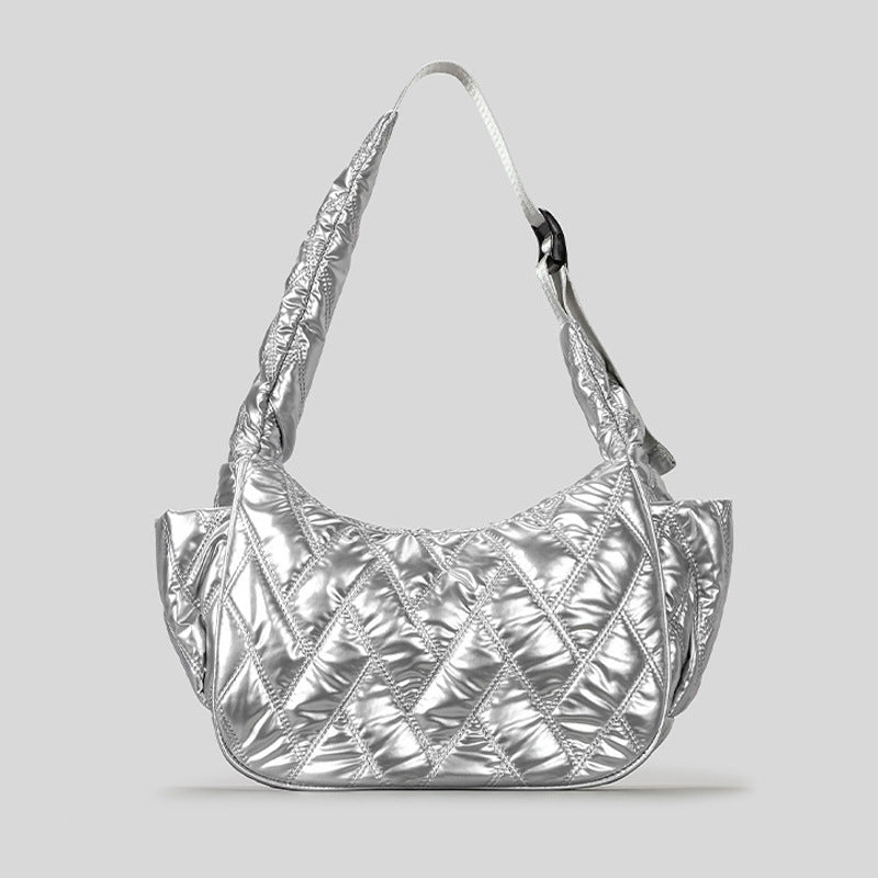 Quilted Metallic Handbag