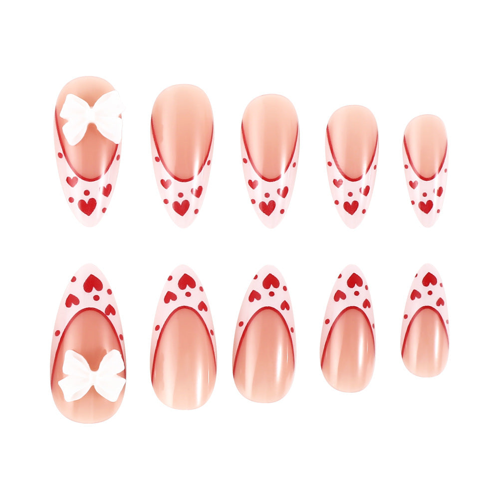 Heart-Themed Nail Art Design Kalsten