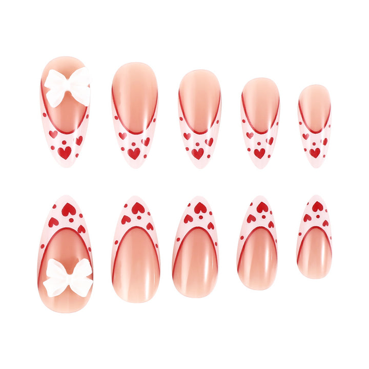 Heart-Themed Nail Art Design Kalsten