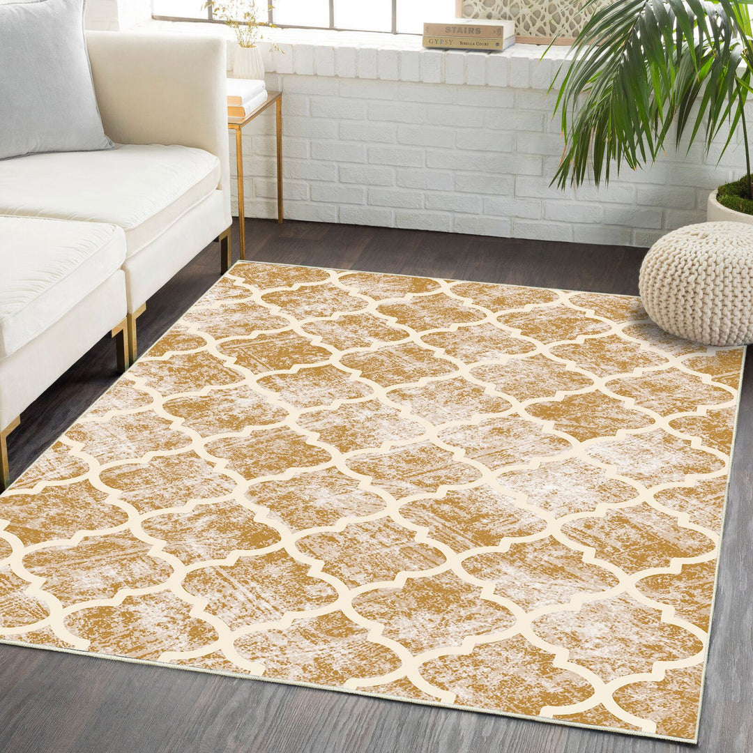 Geometric Pattern Area Rug Kalsten