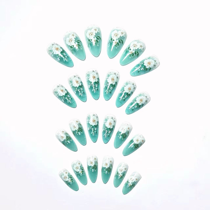 Floral 3D Nail Art Design Kalsten