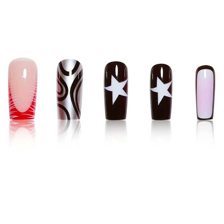 Graphic Artistic Press-On Nail Set Kalsten