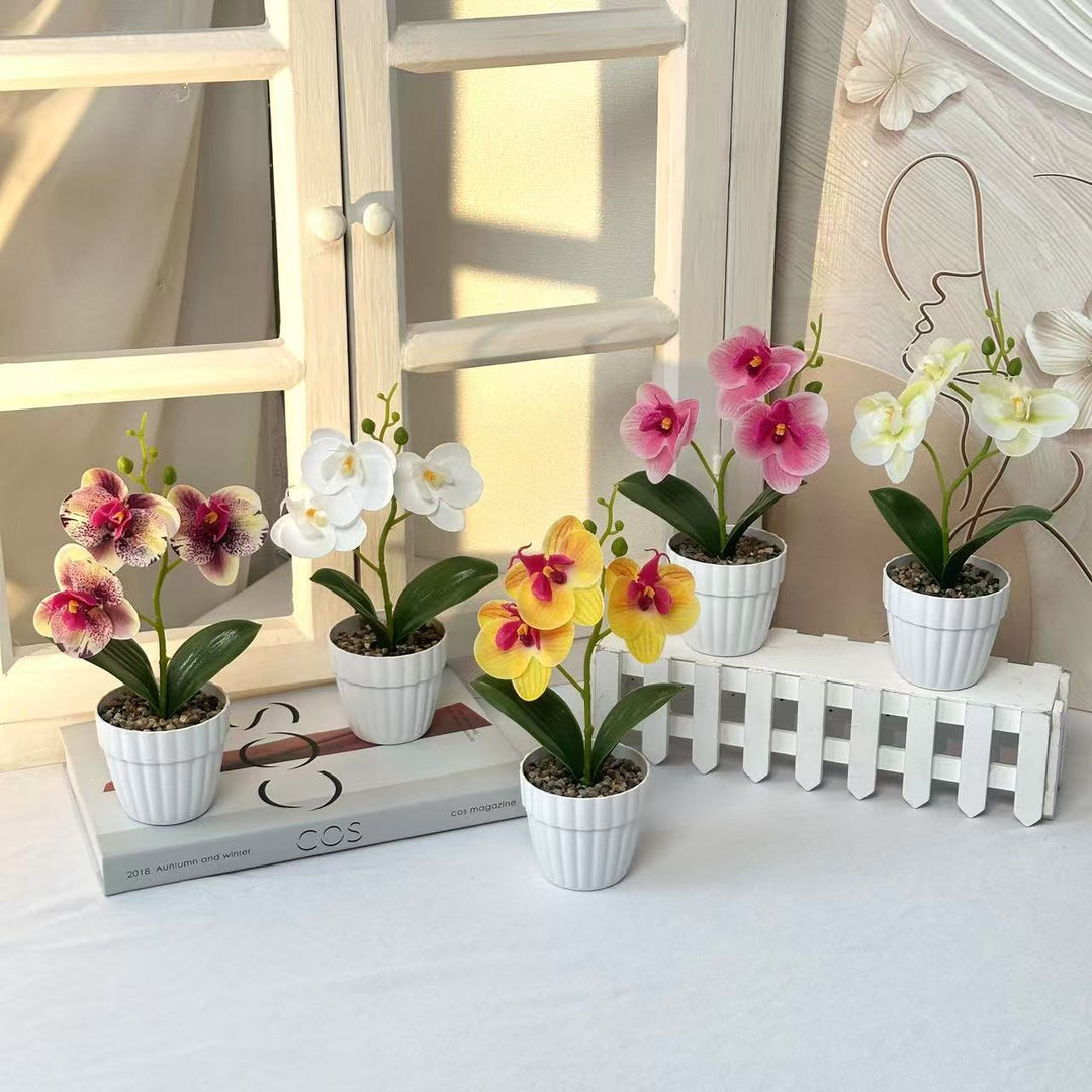 Decorative Artificial Orchid Arrangement for Decorative Home Display