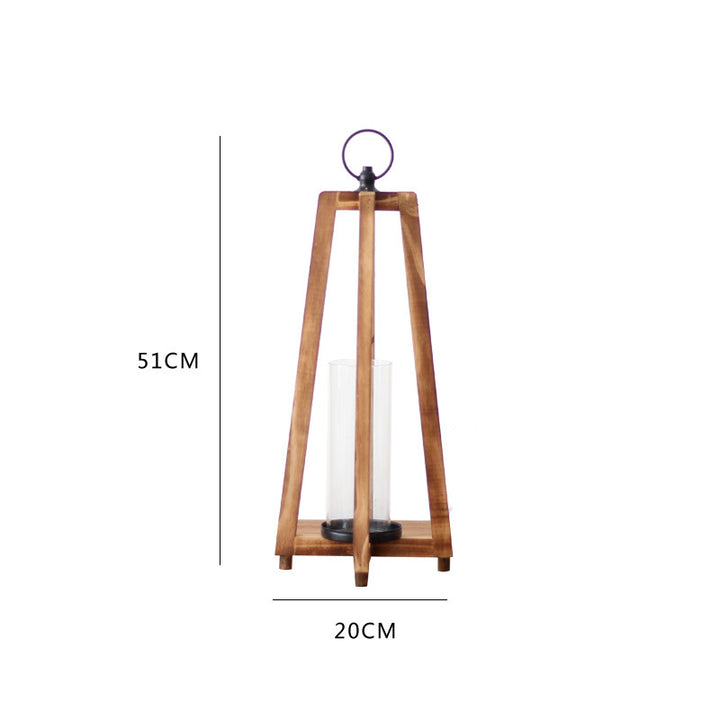 Elegant lantern made of wood and glass Kalsten