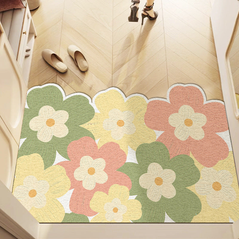 Floral Print Decorative Area Rug