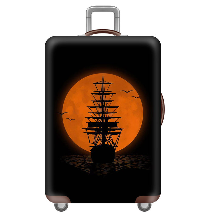 Unisex nan robust Hart shell trolley with lion portrait motif print, shock-resistant ABS polycarbonate shell, multi-wheeled chassis and TSA security lock Kalsten