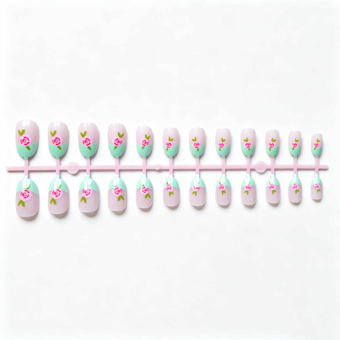 Artistic Floral Gel Nail Art